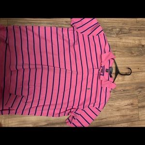 Pink Striped Polo By Ralph Lauren Polo Shirt